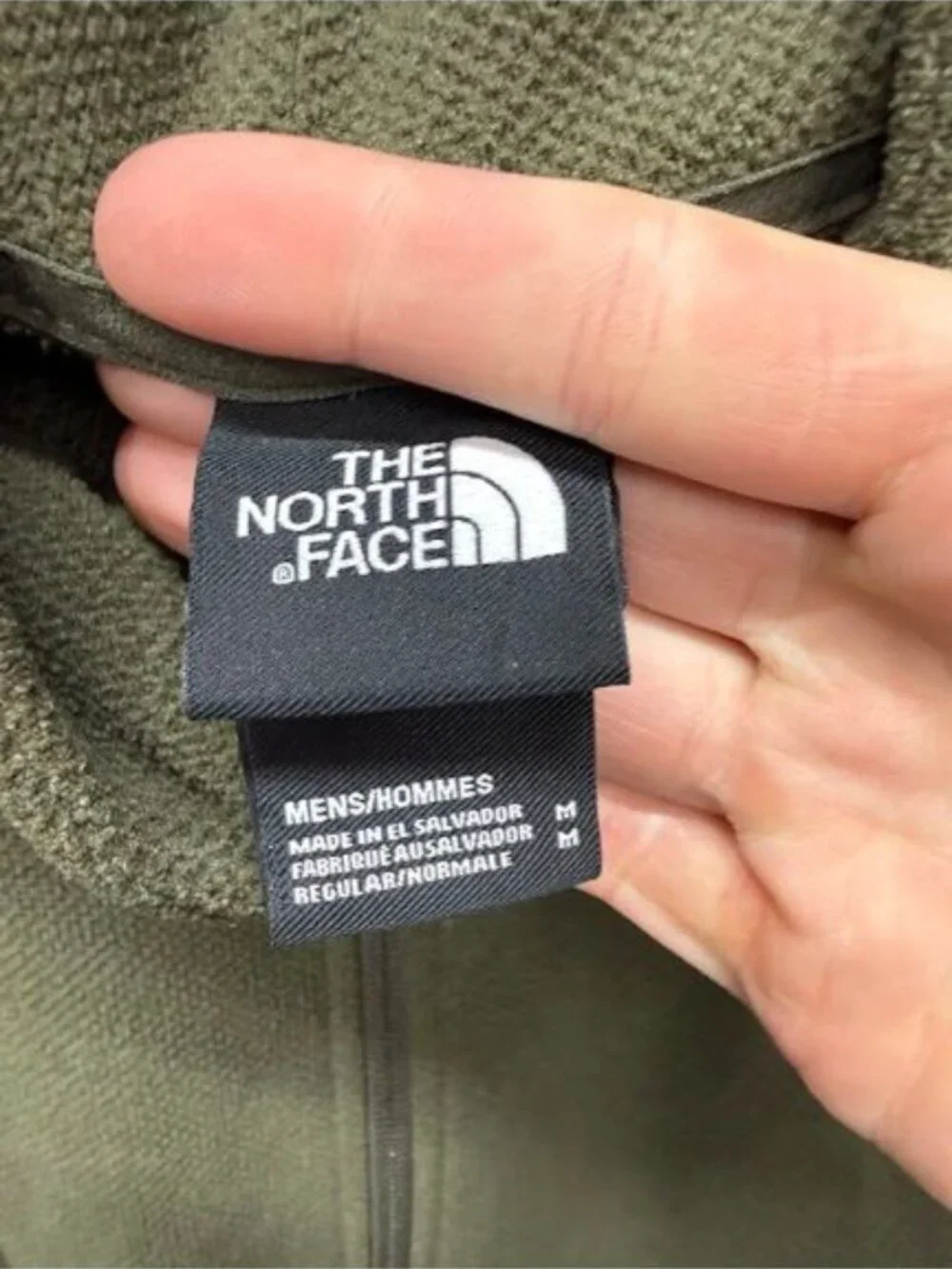The North Face Olive Green Fleece Half Zip Pullover